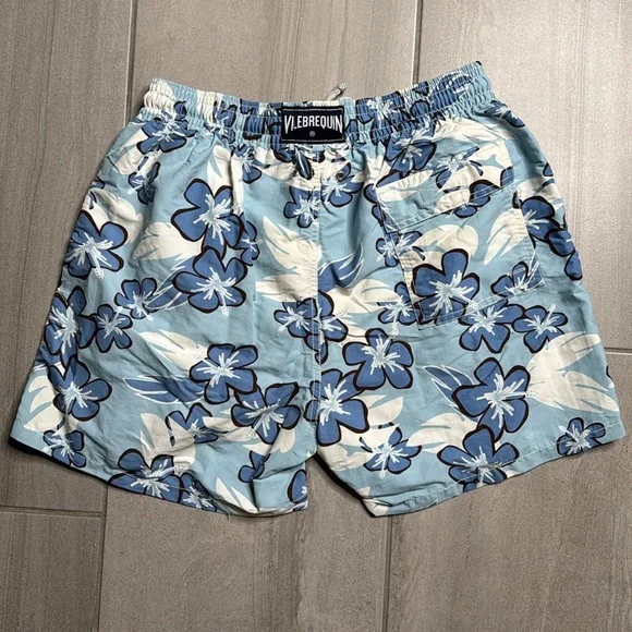 Vilebrequin Blue and Brown Athletic Swim Shorts - Picture 2 of 6